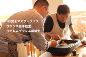 ギリシャから2日目。難しいショートケーキに挑戦。特訓風景