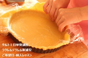 キルフェボンのように彩りのよい果物がキラキラ輝くようなタルト》がタルトづくり未経験者でも作れてびっくり！の作業過程