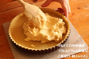キルフェボンのように彩りのよい果物がキラキラ輝くようなタルト》がタルトづくり未経験者でも作れてびっくり！の作業過程